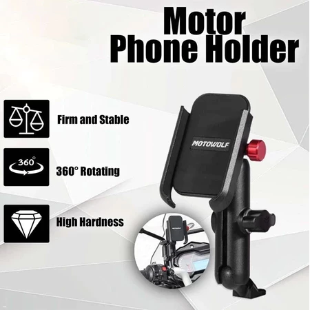 MOTOWOLF Motorcycle Side Mirror Phone Holder