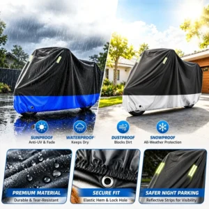 Random COMET Motorcycle Cover 3 Layer Waterproof