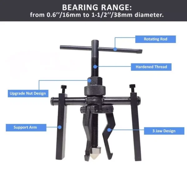Heavy Duty 3 Jaw Bearing Puller